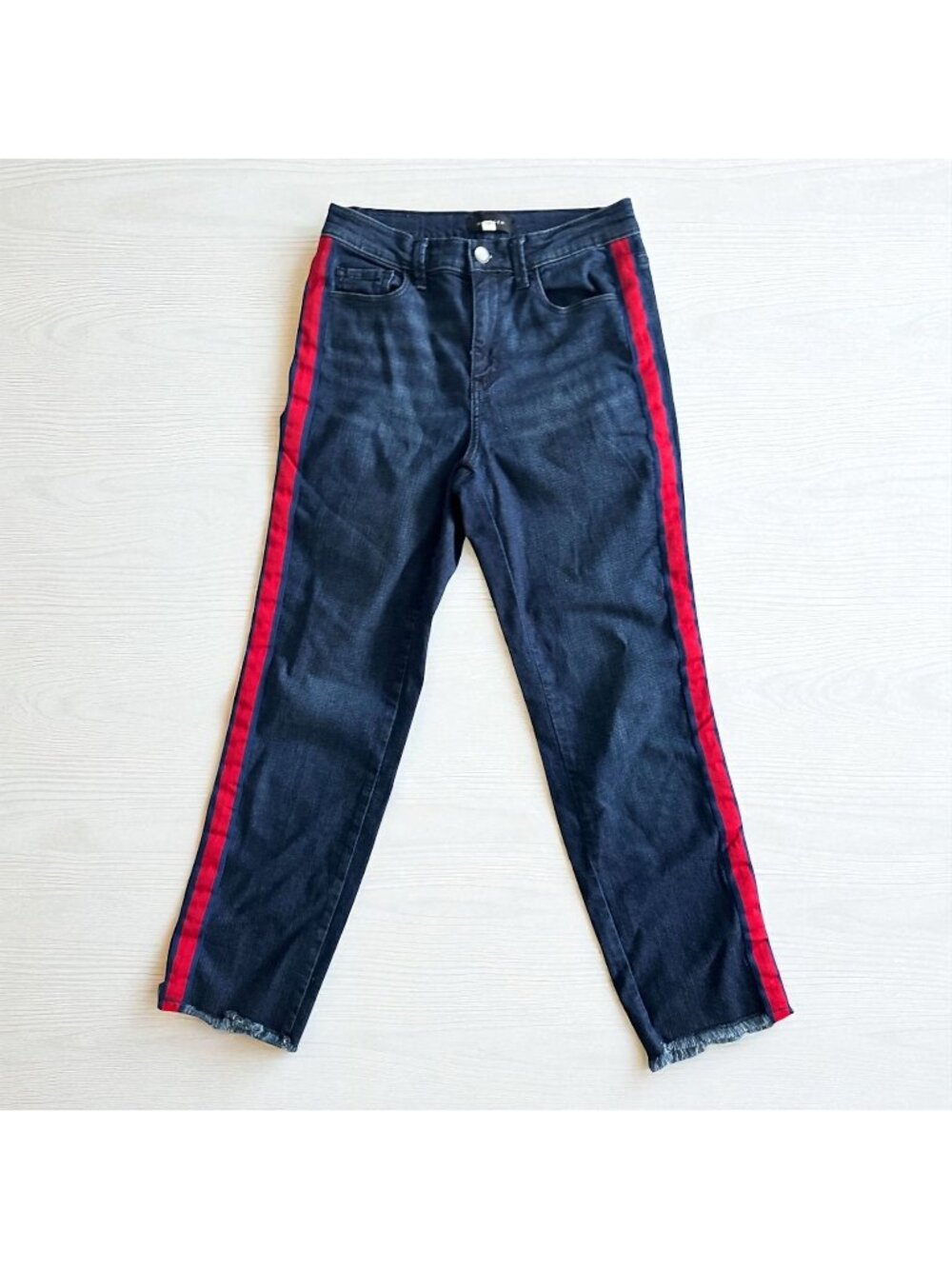 HALOGEN Pinstriped Dark Wash Denim Jeans Size 27